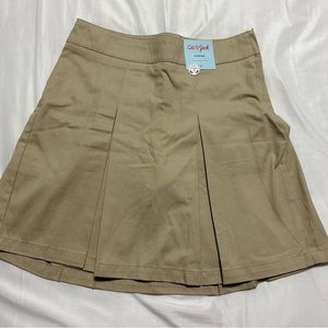 NWT Cat & Jack Khaki Skorts uniform Sz 14